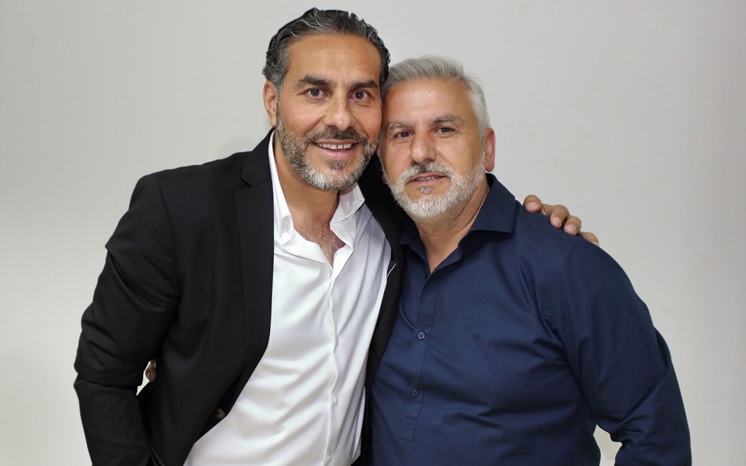 Julio Fajardo junto a Pedro El Granaíno tras su concierto en Motril